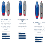 Starboard Inflatable SUP Windsurfing Touring 126x30x6...