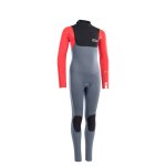 ION-Wetsuit Capture 5/4 Back Zip junior steel blue/red/black 104/4 2022