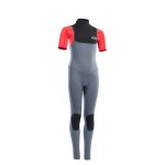 ION-Wetsuit Capture 3/2 SS Back Zip junior steel blue/red/black 176/16 2022