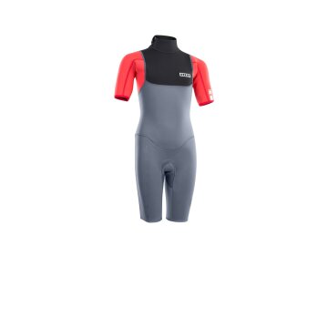 ION-Wetsuit Capture 2/2 Shorty SS Back Zip junior steel blue/red/black 176/16 2022