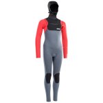 ION-Wetsuit Capture 6/5 Hood Front Zip junior steel blue/red/black 176/16 2022